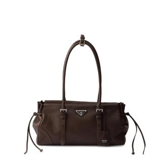 Prada Bonnie Medium Antiqued Leather Tote Bag