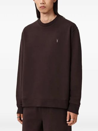 AllSaints Asher Ramskull logo sweater - men - Organic Cotton/Recycled Cotton - M - Brown