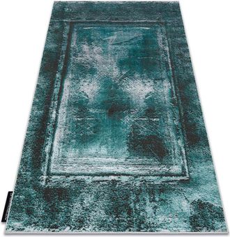RugsX Rugsx - Alfombra De Luxe Moderna 634 Marco Vintage - Structural Verde / Antracita Green 120x170 Cm