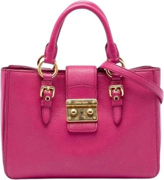 Miu Miu Pre-owned Handbags, female, Pink, Size: ONE SIZE Pre-owned Satchel