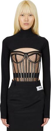 Dolce & Gabbana Truien & Vesten, Dames, Zwart, S, Katoen, Kim High Neck Bolero