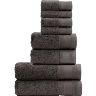 Christy Signature Luxury 100% Turkish Cotton 8 Piece Towel Set in Charcoal at Nordstrom
