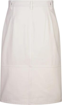 Jil Sander Witte Katoenen Rok - Dames - Midirokken - Wit - S - Katoen - Rokken