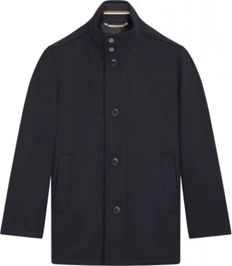 HUGO BOSS H-Coxtan-234 Jas - Heren - Mantel - Blauw - XL - Wol - Jassen