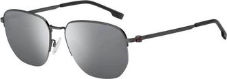 HUGO BOSS BOSS 1538/F/SK 0R80 T4 Matte Dark Ruthenium/Silver Mirror