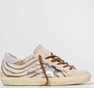 Golden Goose Sneakers Super-Star Golden Goose in camoscio e cavallino zebrato
