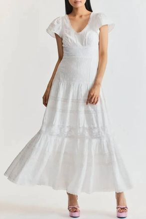 LoveShackFancy Melinda Dress In True White