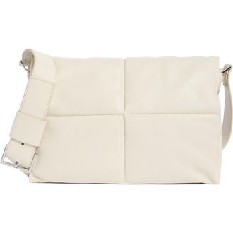 AllSaints Vittoria Quilted Leather Shoulder Bag in Pampas White at Nordstrom Rack