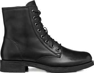 Geox Rawelle combat boots - women - Sheepskin/Rubber/Leather - 37 - Black