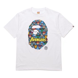 A Bathing Ape x Marvel Avengers Ape Head T-Shirt White 1F23-110-926