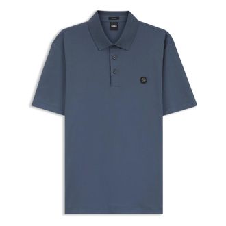 HUGO BOSS Tops, Heren, Blauw, L, Katoen, C-Parris 01 Poloshirt