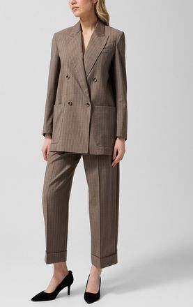 Max Mara Womens Pure virgin wool cuffed pant