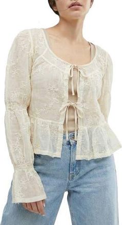 Saachi Tie Front Topper in Ivory at Nordstrom Rack
