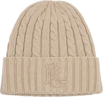 Ralph Lauren Birch Beanie - Dames - Hoeden - Beige - ONE Size - Katoen - Accessoires