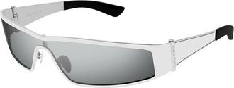 Alexander McQueen AM0491S 002 Mens Sunglasses Silver Size 99 - Free RX Lenses - Free RX Lenses