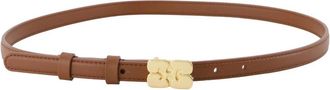 Ganni Kat Small Belt - Dames - Riemen - Bruin - Xs/S - Leer - Accessoires