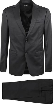 Ermenegildo Zegna Single Breasted Suits, male, Black, Size: M Suit Set