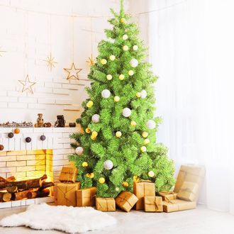 Dmora Dmora - Sapin De No&euml;l Oslo, Sapin Artificiel Extra &Eacute;pais, V&eacute;ritable Sapin Effet Pvc, 493 Branches, Hauteur 180 Cm