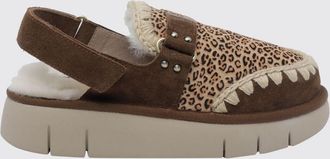 Mou Slingback Bounce in cavallino animalier con interni in shearling