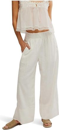 Free People Days End Cotton-Linen Pull-On Pants Womens Clothing Clean Ivory : MD (Womens 8-10) 29, Cotton/Linen