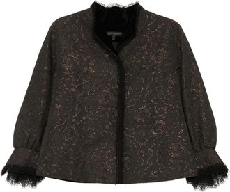 Shiatzy Chen Scape-of-Curve jacket - women - Polyester/Polyacrylic/Wool/Polyamide/Rayon/Fabric/Mulberry Silk - 38 - Black