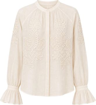 Antik Batik Marta Blouse - Dames - Blouses - Beige - XS - Katoen - Overhemden