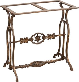Biscottini International Base De Mesa De Hierro Fundido Con Acabado Antiguo