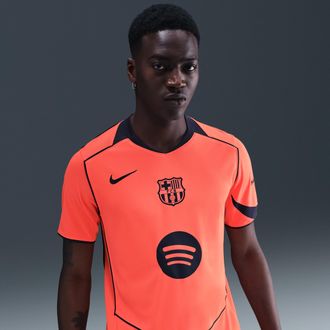 Nike FC Barcelona 2025/26 Stadium Third Nike Mens Dri-FIT Total 90 Soccer Replica Jersey in Orange | HM3201-855