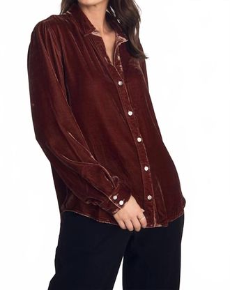 Bella Dahl Long Sleeve Classic Shirt In Amber Honey
