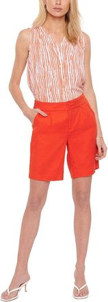NYDJ Nydj Petite Modern Orange Poppy Linen-Blend Short