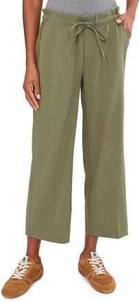 Liverpool L.A. Mid-Rise Pull-On Tie Waist Wide Leg Ankle Pant 26 Womens Clothing Martini Olive : SM 26, Denim/Polyester/Rayon
