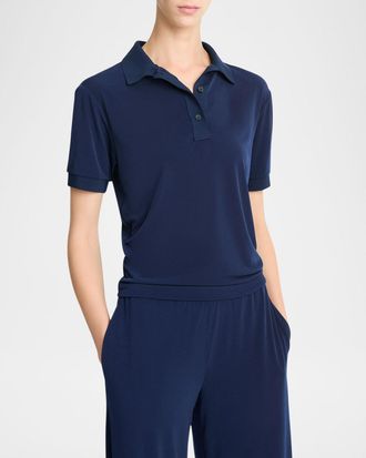 Vince Short-Sleeve Polo Top
