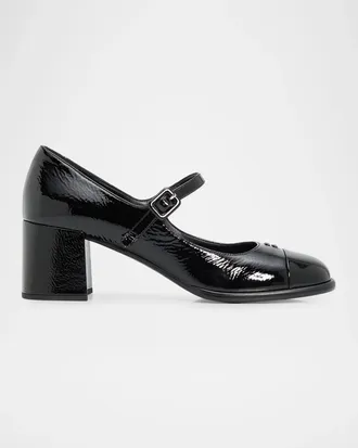 Miu Miu 35mm Naplak Leather Mary Jane Pumps