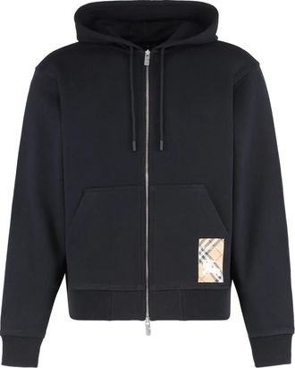 Burberry Katoenen Volledige Rits Hoodie met Zakken - Heren - Vesten met rits - Zwart - 3XL - Katoen - Hoodies & sweatvesten