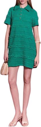 English Factory Embroidered Stretch Polo Minidress in Kelly Green at Nordstrom, Size X-Small
