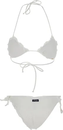 MC2 Saint Barth Womens Bikini Sangallo Mini Daisy White Polyamide Swimwear Sea Clothing