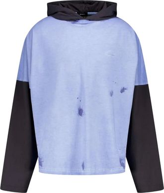 We11done T-shirt met dubbele mouwen - Blauw