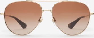 Burberry Metal Check Aviator Sunglasses