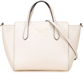 Gucci Pre-owned Womens Swing Tote Leather Bag - Ivory - One Size