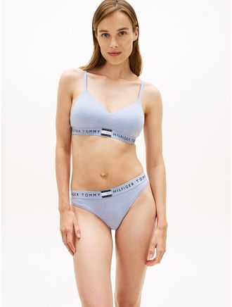 Tommy Hilfiger Womens Classic Stretch-Cotton Thong - Purple - XL