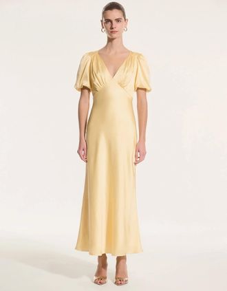 Omnes Womens Rosie Dress in Vintage Yellow - Size: 18