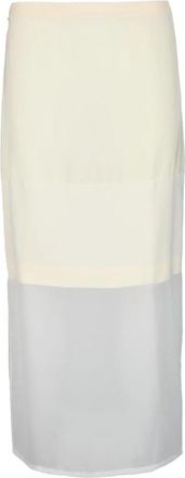 Sportmax Lange Amico Rok met Ritssluiting - Dames - Midirokken - Veelkleurig - L - Rokken