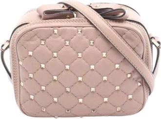 Valentino Pre-owned Cross Body Bags, female, Pink, Size: ONE SIZE Pre-owned Leather Shoulder Bag