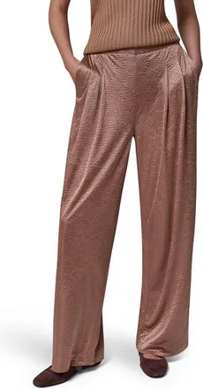 DKNY Crinkled Wide Leg Pants in Camel at Nordstrom, Size X-Large