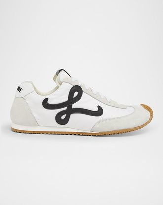 Loewe Flow Runner Suede and Leather Sneakers