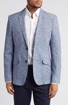 Ted Baker Marcusj Slim Fit Slub Knit Sport Coat in Blue at Nordstrom, Size 5