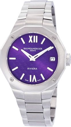 Baume & Mercier Riviera Quartz Purple Dial Ladies Watch M0A10728