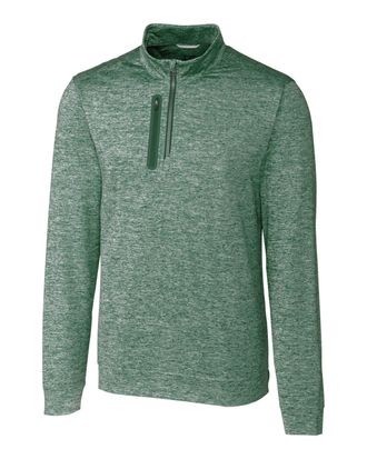 Cutter & Buck Stealth Heathered Quarter Zip Mens Pullover Jacket