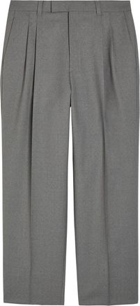 BOSS Boss Pleated Straight-leg Wool Trousers - Grey - 54 (W38 / Xxl)