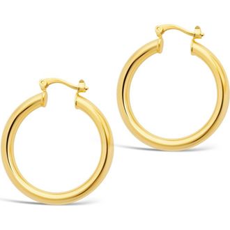 Sterling Forever 14K Yellow Gold Plated 31.75mm Chunky Tube Hoop Earrings at Nordstrom Rack